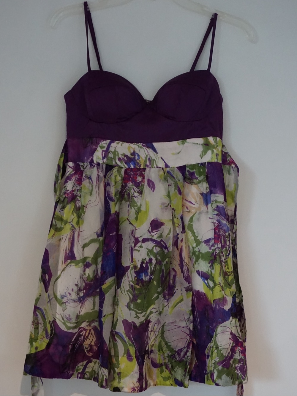 Rubber Ducky Productions, Inc. Purple Floral Spaghetti-Strap Camisole